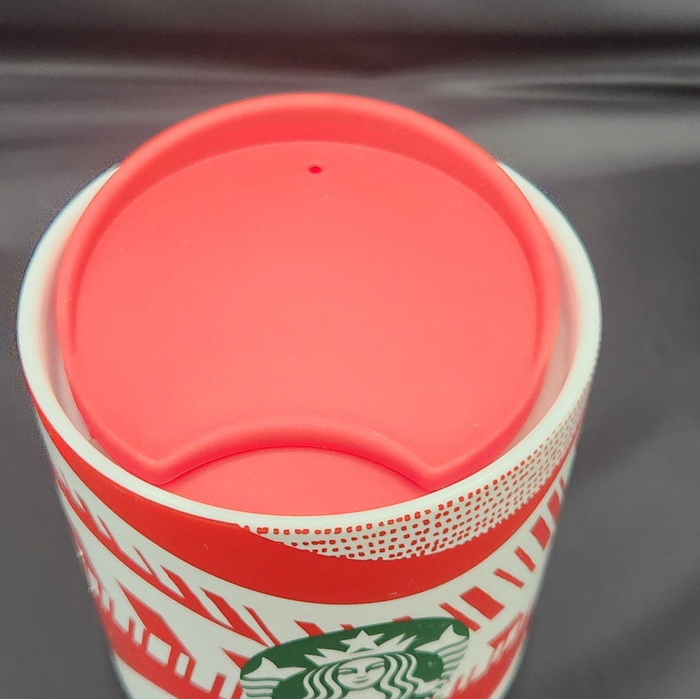 2021 Starbucks Holiday Ceramic Mug with Lid - Picture 5 of 8